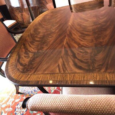 Beautiful Drexel Heirloom by Heritage High Gloss Wood Large Dining Table with Extensions