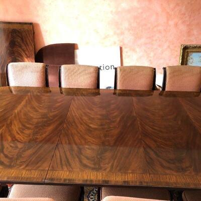 Beautiful Drexel Heirloom by Heritage High Gloss Wood Large Dining Table with Extensions