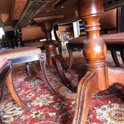 Beautiful Drexel Heirloom by Heritage High Gloss Wood Large Dining Table with Extensions