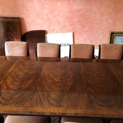 Beautiful Drexel Heirloom by Heritage High Gloss Wood Large Dining Table with Extensions