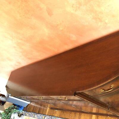 Antique Buffet Cabinet in Beauitful Dark Brown Wood Finish with Original Key