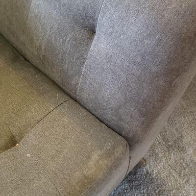 Lot 32: Gray Linen Couch (3 parts)