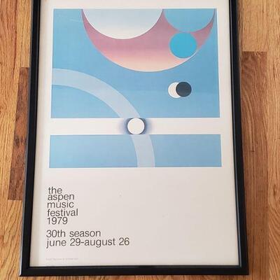 Lot 33: 1979 Aspen Music Festival Framed Poster