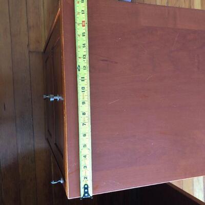 Large Dark Red Brown Office Desk with Moveable Storage Shelves