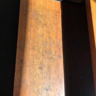 Large Tan Brown Wood Office Desk with Multiple Storage Shelves