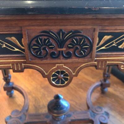 Antique French Marquetry Decor or Card Games Table