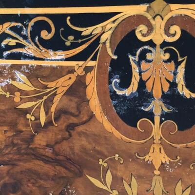 Antique French Marquetry Decor or Card Games Table