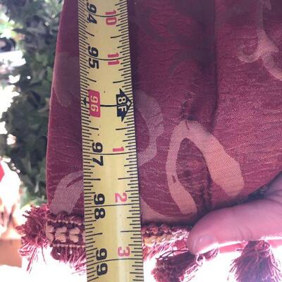 Pair Elegant Red and Gold Classic Pattern Curtains 8 x 8 Ft Light Blocking 