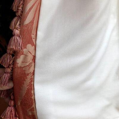Pair Elegant Red and Gold Classic Pattern Curtains 8 x 8 Ft Light Blocking 
