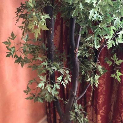 Large 90 Inch Faux Decorative Tree in Ceramic Planter Bowl (Part 1)