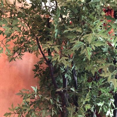 Large 90 Inch Faux Decorative Tree in Ceramic Planter Bowl (Part 1)