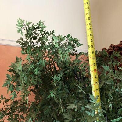 Large 90 Inch Faux Decorative Tree in Ceramic Planter Bowl (Part 1)