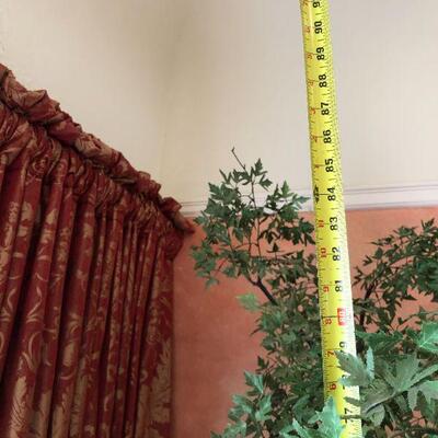 Large 85 Inch Faux Decorative Tree in Ceramic Planter Bowl (Part 2)
