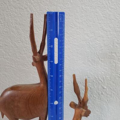 Lot 53: (2) Handcarved Kenyan Gazelles