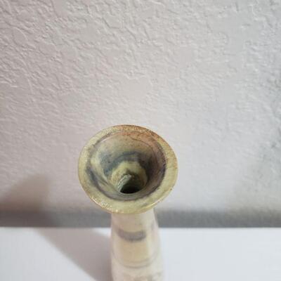 Lot 57: African Alabaster Etched Elephant Vase