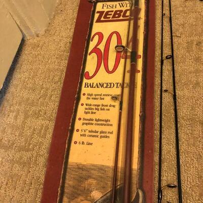 Lot of Fishing Poles and Gear incl Ryobi Quantum QR Zebco Sage and More