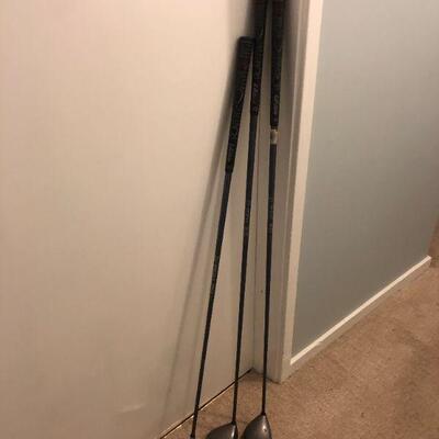 Lot of 3 Callaway Big Bertha Golf Clubs 2 Drivers and 1 Iron 