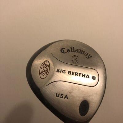 Lot of 3 Callaway Big Bertha Golf Clubs 2 Drivers and 1 Iron 