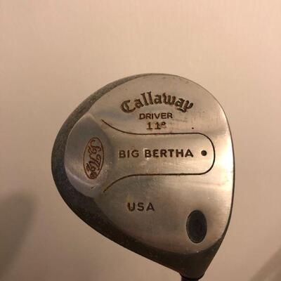 Lot of 3 Callaway Big Bertha Golf Clubs 2 Drivers and 1 Iron 