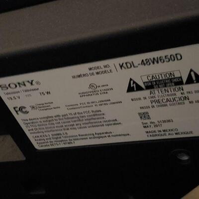 Lot 80: Sony 48" TV with Remote
