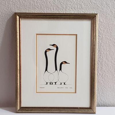 Lot 82: Original Silkscreen Artwork 'Friends' by Benjamin Chee Chee