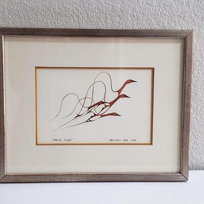 Lot 83: Original Silkscreen Artwork 'Spring Flight' by Benjamin Chee Chee