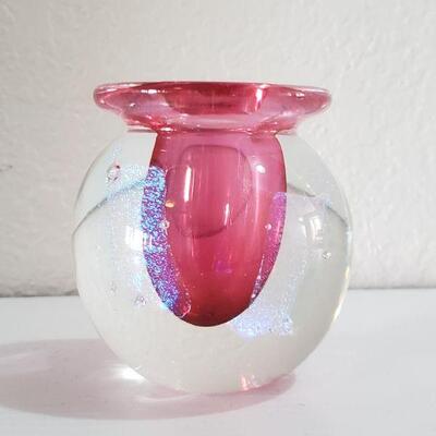 Lot 87:  Glass Vessel Signed and Dated