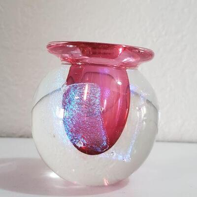 Lot 87:  Glass Vessel Signed and Dated