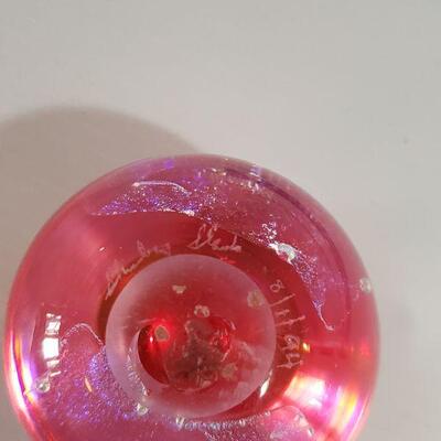 Lot 87:  Glass Vessel Signed and Dated