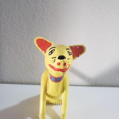 Lot 91: Handmade Wood Dog Sculpture 