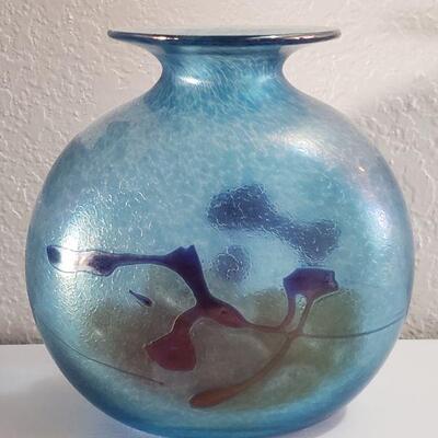 Lot 95:  Glass Vessel with Stones Inside 