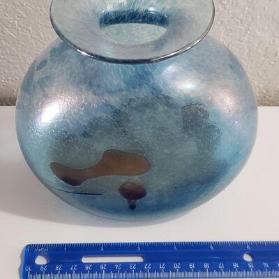 Lot 95:  Glass Vessel with Stones Inside 