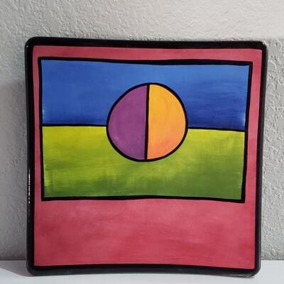 Lot 98: Naylor Art Hanging Plate 'Abstract' White Salmon, WA 