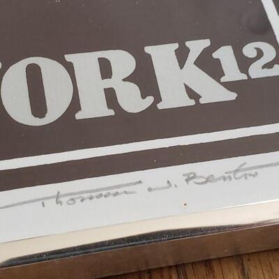 Lot 101:  VERY RARE! 'Grateful Dead' - Benton Poetry Series- Pencil Signed by the late Thomas W. Benton Silkscreen Print 