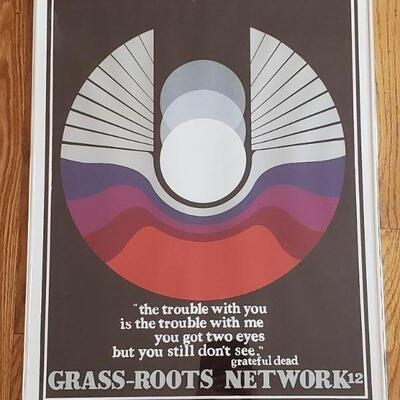 Lot 101:  VERY RARE! 'Grateful Dead' - Benton Poetry Series- Pencil Signed by the late Thomas W. Benton Silkscreen Print 