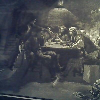 Remington gold  art work framed in wood