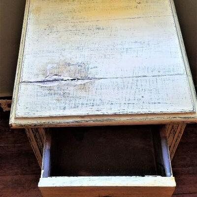 Lot #35 Antique Nightstand - 3 drawers - painted