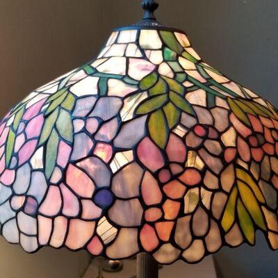 Lot #40  Contemporary Tiffany Style Floor Lamp - good working condition