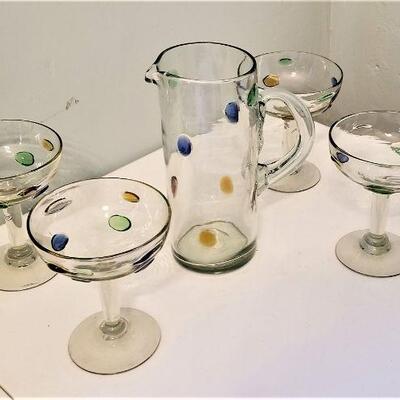 Lot #41  Margarita Set with Pitcher and 4 matching glasses