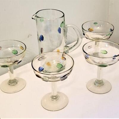 Lot #41  Margarita Set with Pitcher and 4 matching glasses