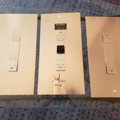 Lot 118: (3) Piece Jon Allen Metal Clock -Artist Signed