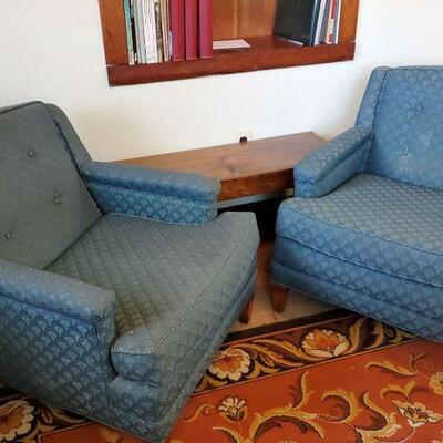 Pair 1950s upholstered Chairs