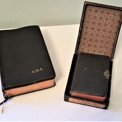 Lot #42  Vintage Leather Misssal and Catholic Prayer book in Original Box
