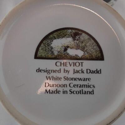 2 Scottish Stoneware Mugs with a Jack Dadd Cow Design 