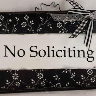 No Soliciting HandCrafted Sign