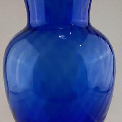 Cobalt Blue Swirl Vase
