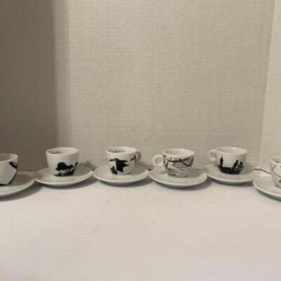 B - 469 ILLY COLLECTION â€œ Giannelli â€œ Espresso Cup and Saucers 
