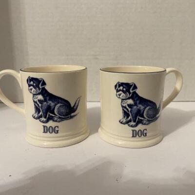 B - 471 A Pair of Dog Tiffany & Co Mugs