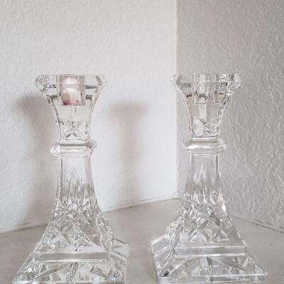Lot 140: Waterford Crystal Candleholders (2)
