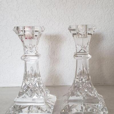 Lot 140: Waterford Crystal Candleholders (2)